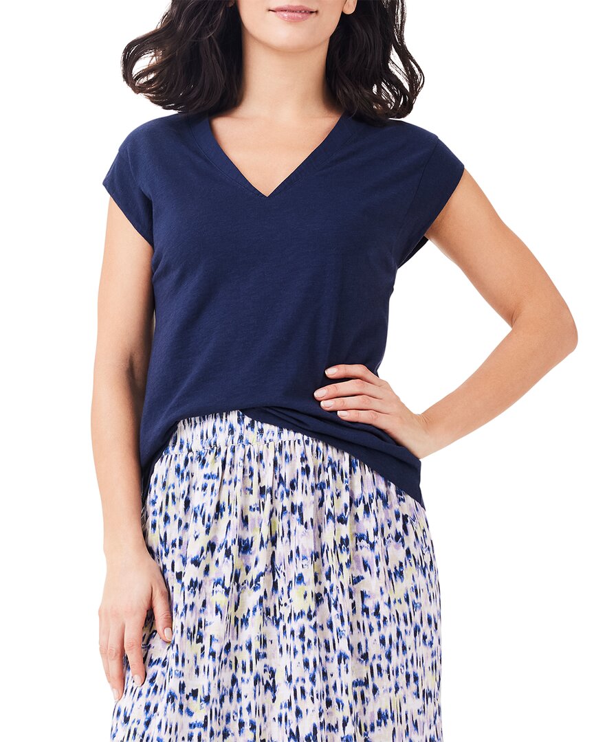 Nic + Zoe Nic+zoe V-neck Tank In Blue