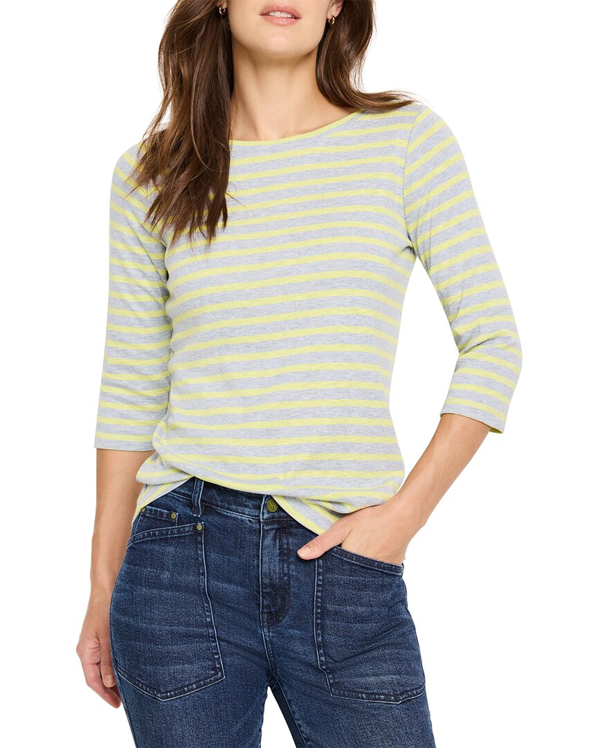 Nic + Zoe Nic+zoe 3/4-sleeve Stripe Boat T-shirt