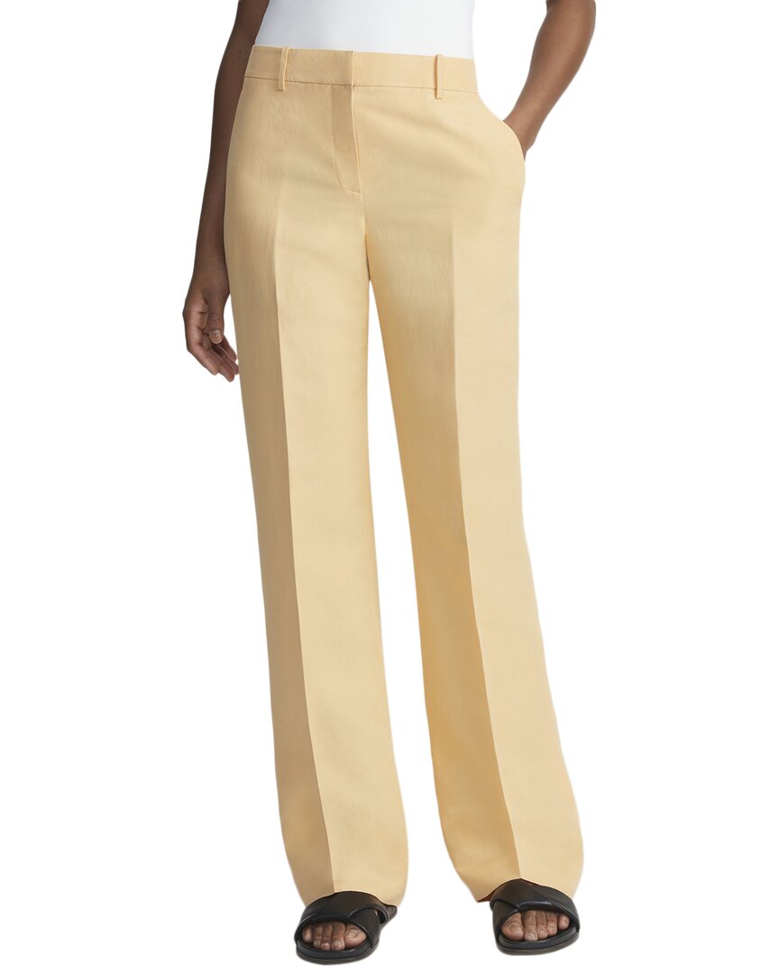 Lafayette 148 New York Gates Silk & Linen-blend Full Leg Pant