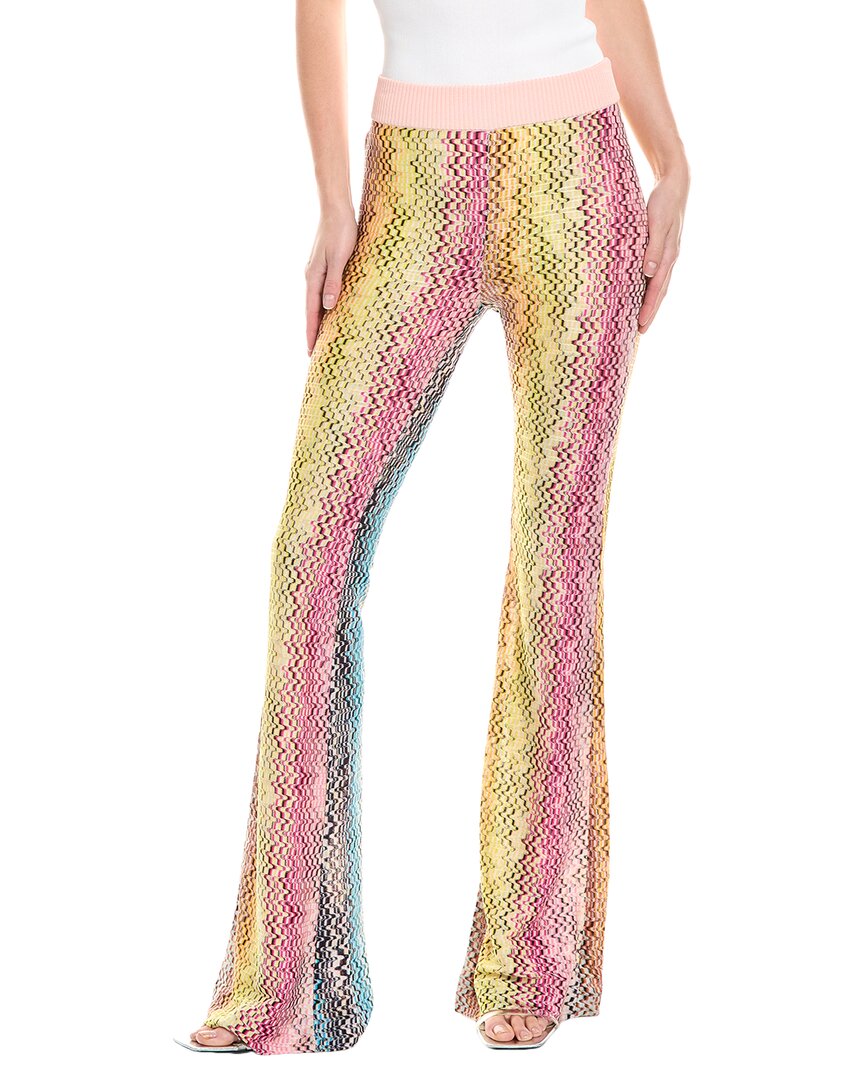 Missoni Flared Signature-zigzag Trousers In Multi