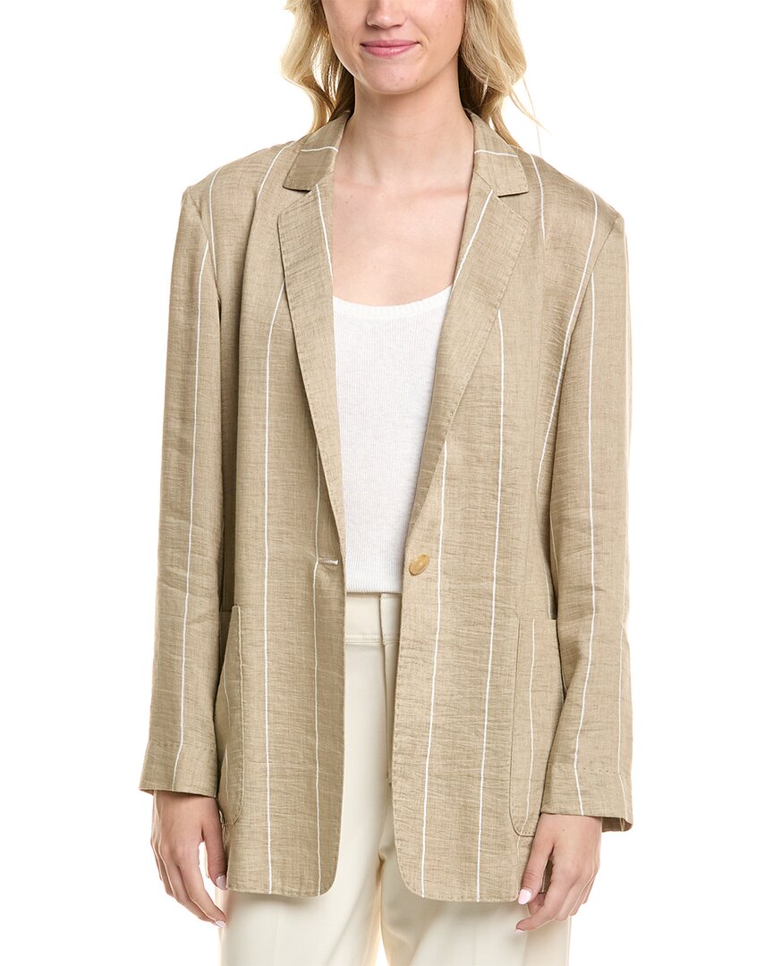 Shop Lafayette 148 New York Linen-blend Blazer