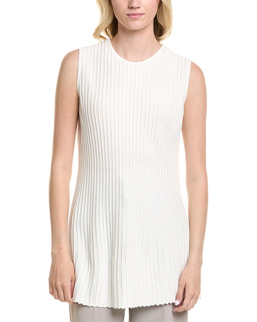 Lafayette 148 New York Ottoman Stitch Slim Tunic Sweater