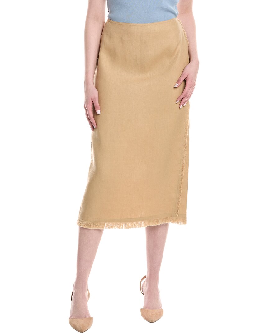 LAFAYETTE 148 LAFAYETTE 148 NEW YORK FRINGE LINEN PENCIL SKIRT