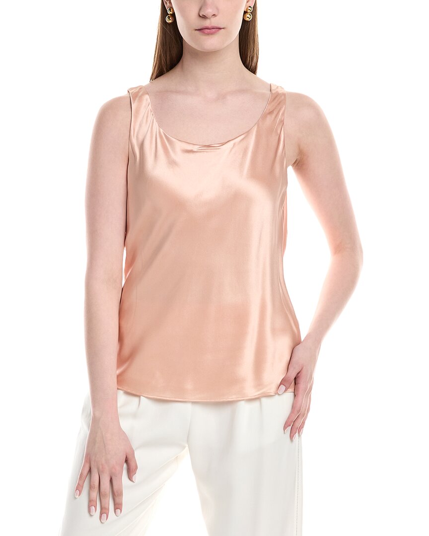 Lafayette 148 New York Bias Silk Tank In Pink