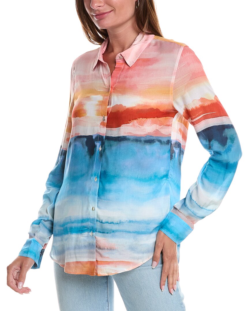 Bella Dahl Tie-front Flare Sleeve Blouse