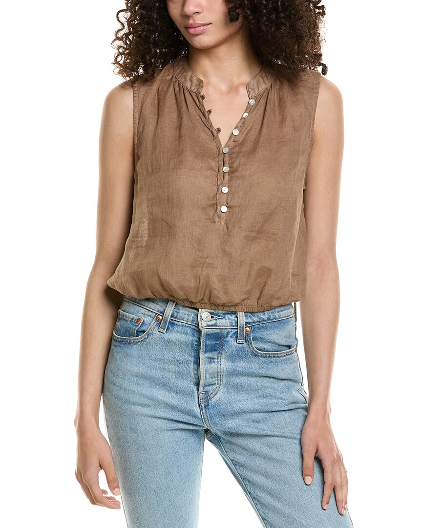 Bella Dahl Sleeveless Elastic Waist Linen Pullover