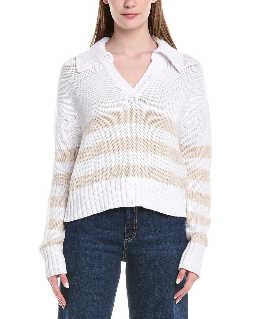 Splendid Stripe Cotton Polo Sweater