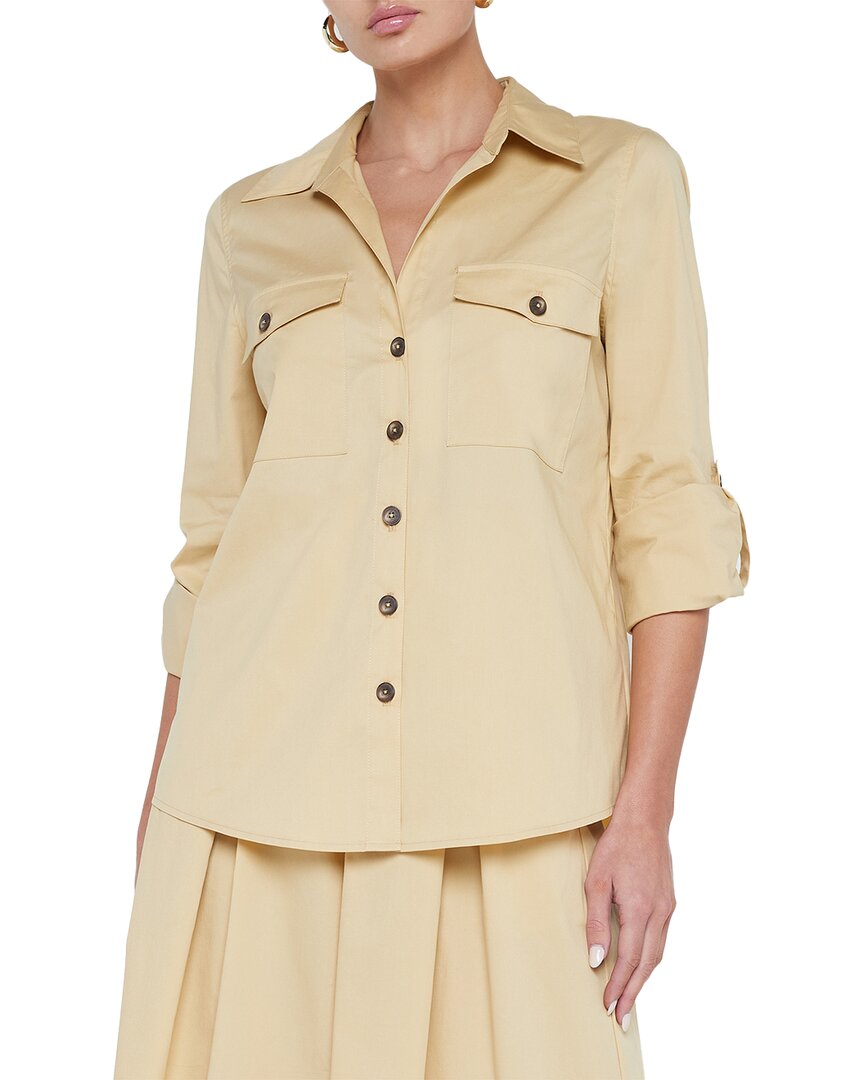 L Agence L'agence Pearson Military Blouse In Neutral