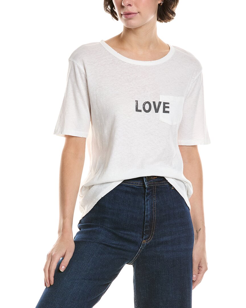 Elan Linen-blend T-shirt In White