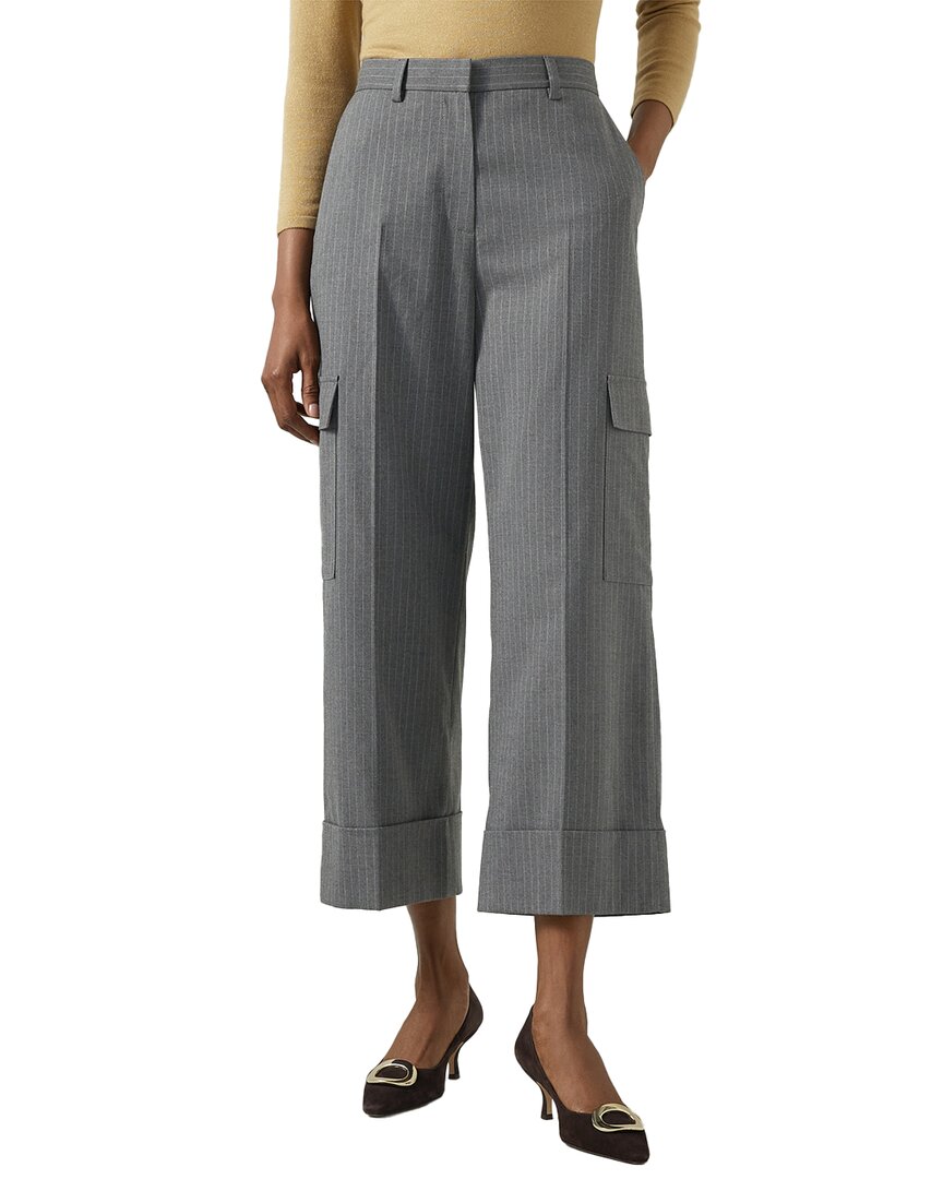 Lk Bennett Rosalind Pinstripe Crop Cargo Pants