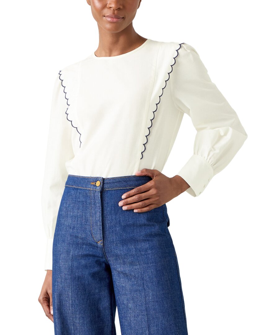 Lk Bennett L.k.bennett Isabella Silk-blend Top