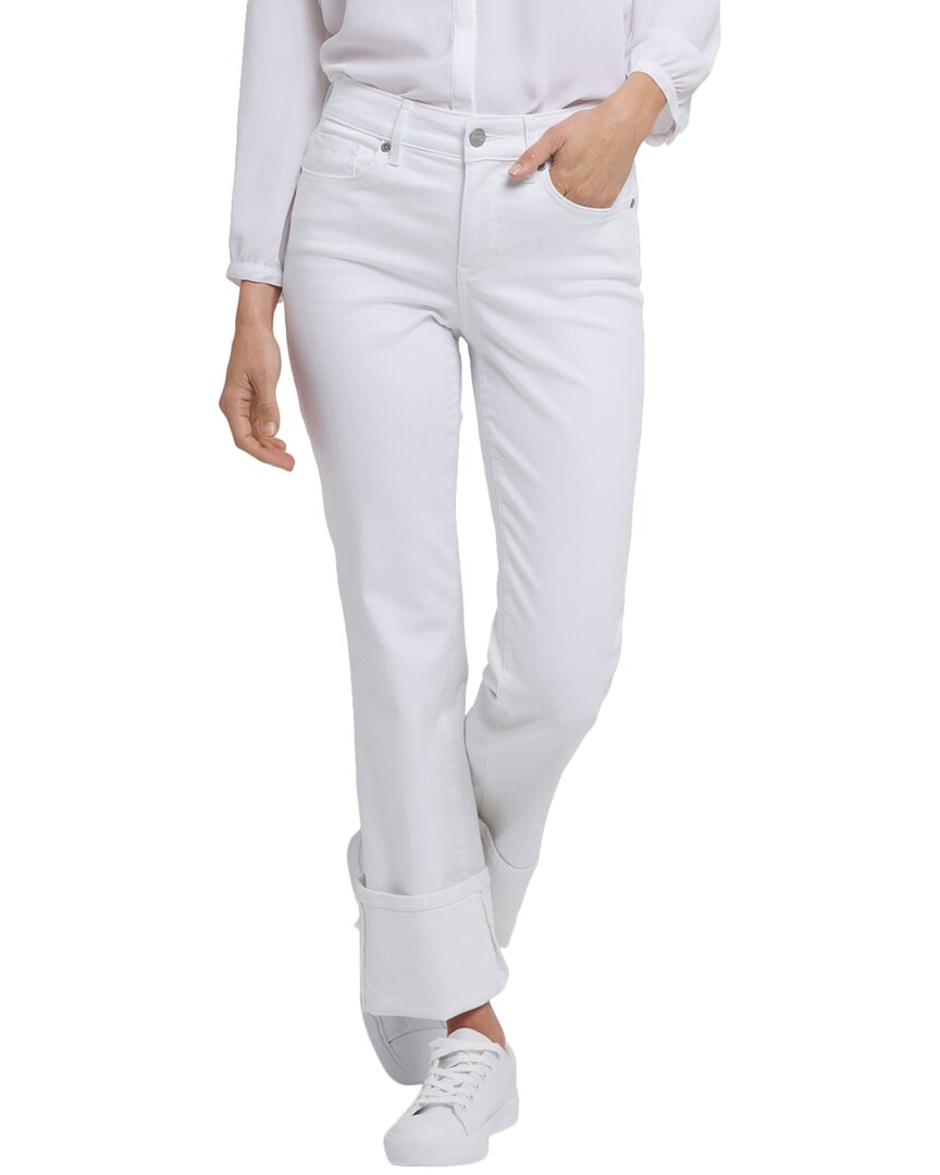 Nydj Marilyn Cuffed Straight Leg Jeans In Pink Nectar