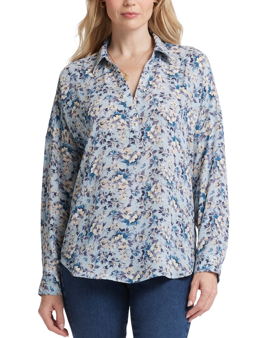 Nydj Becky Recycled Polyester Georgette Blouse