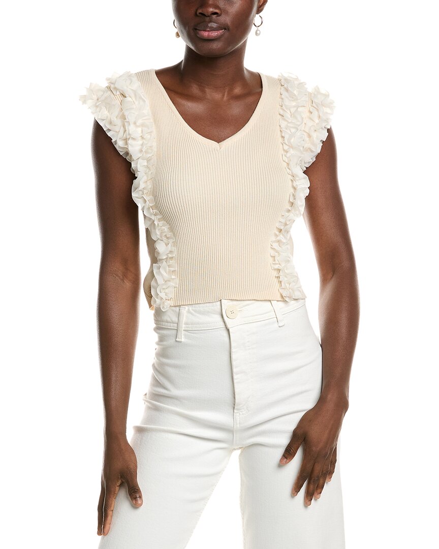 Anna Kay Doree Fleur Cashmere-blend Sweater In Nude