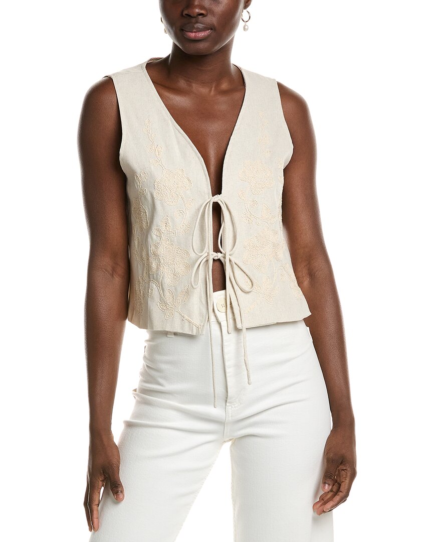 Anna Kay Kathia Tied Vest In White