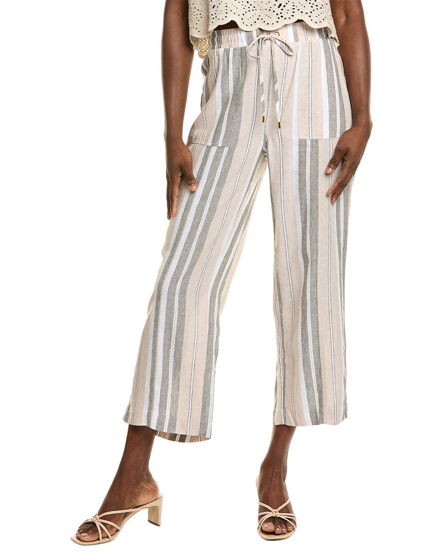 Ellen Tracy Linen-blend Pant In White