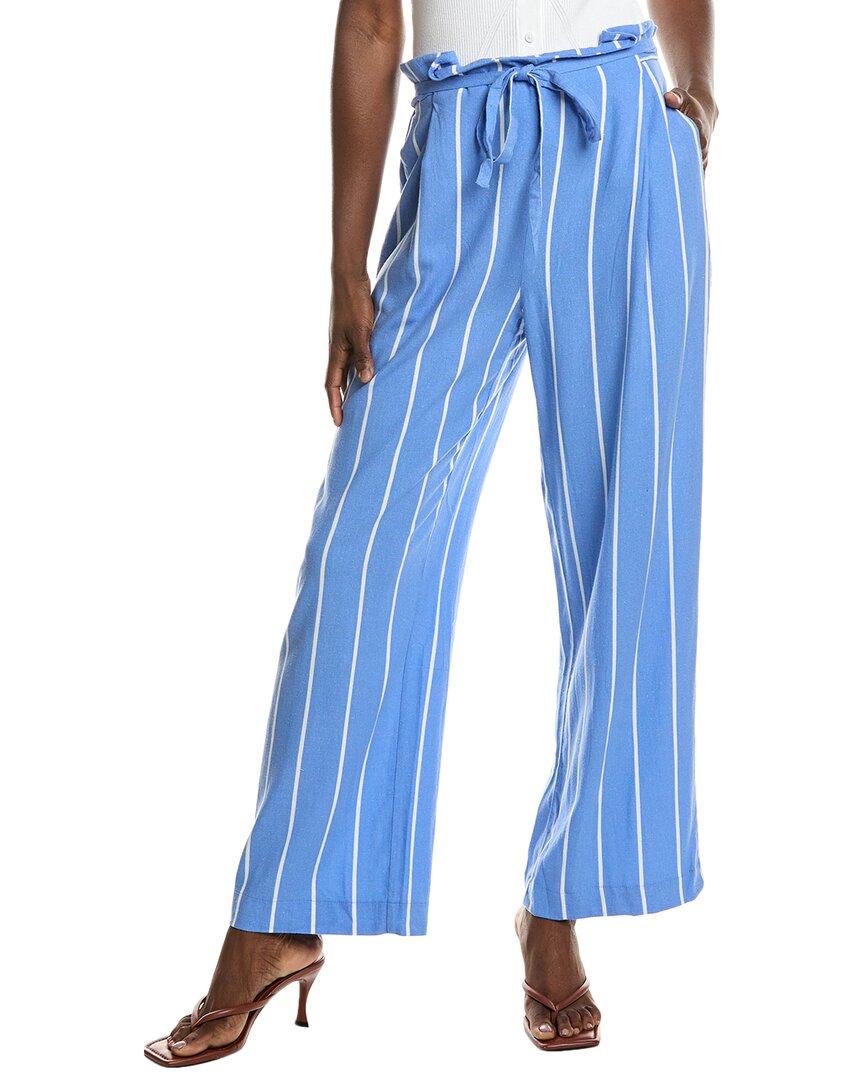 Nvlt Linen-blend Pant In Blue