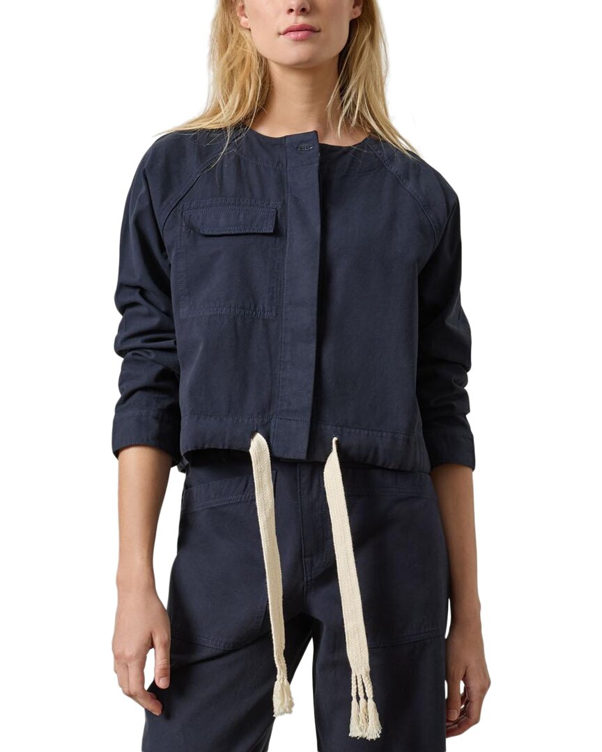 Lilla P Drawstring Waist Jacket In Blue