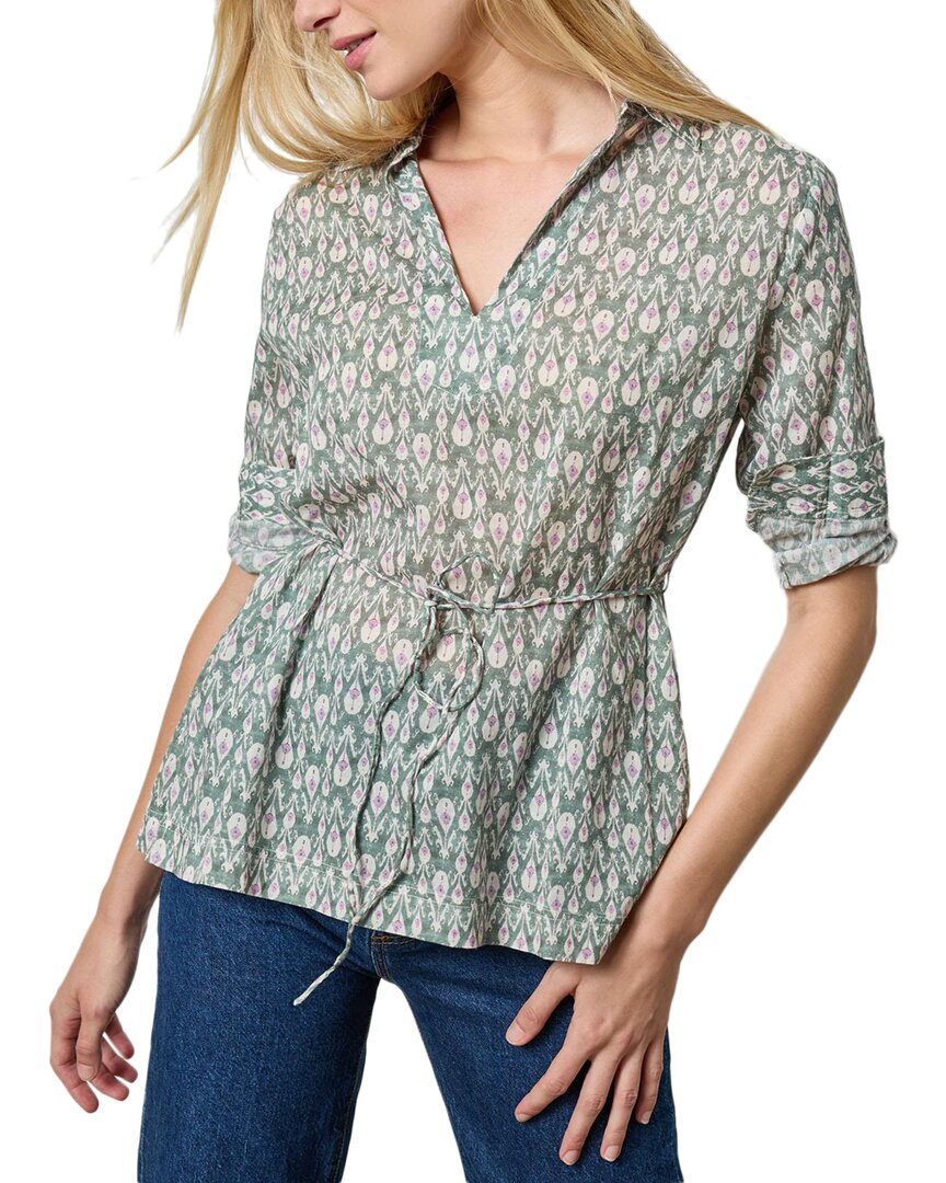 LILLA P LILLA P COLLARED SPLIT NECK TOP