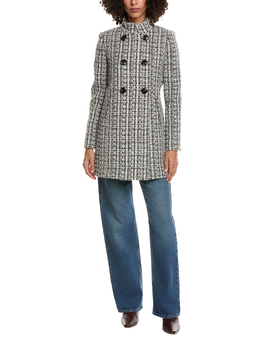 Sam Edelman Chanel Tweed Wool-blend Coat In Sand