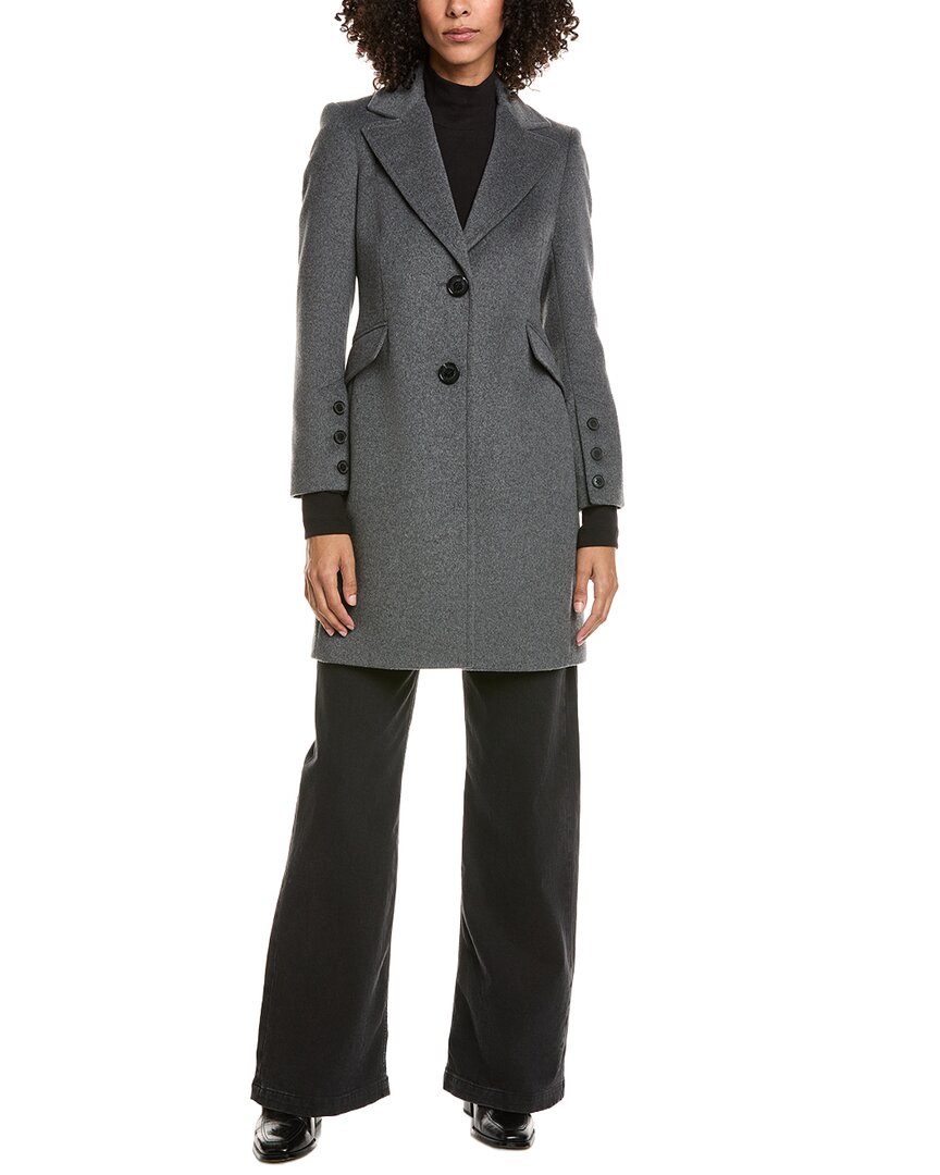Sam Edelman Walker Wool-blend Coat In Gray