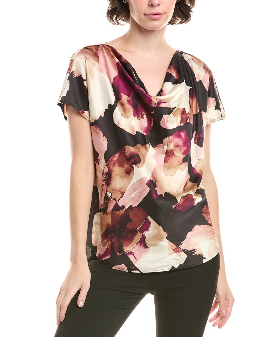Anne Klein Printed Blouse In Pink