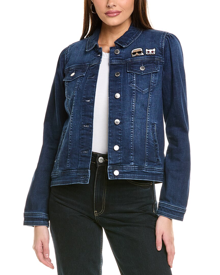 Karl Lagerfeld Puff Shoulder Denim Jacket