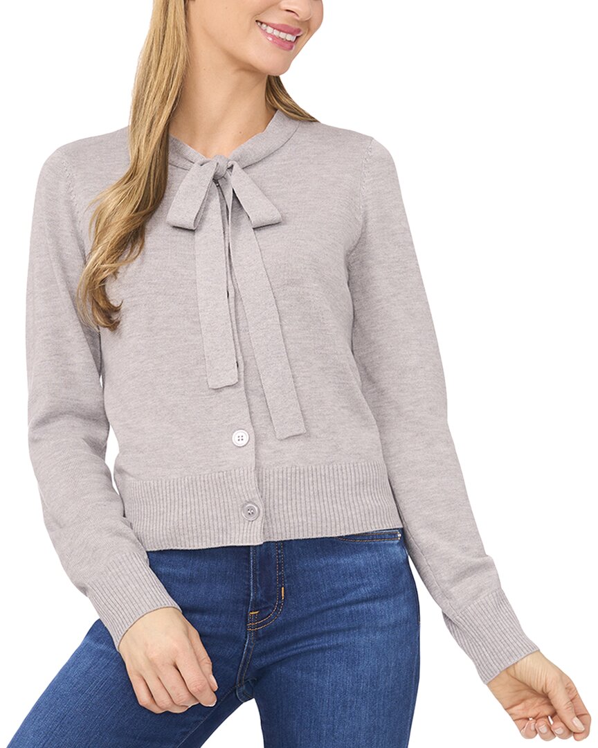 Cece Regular Fit Wool-blend Cardigan In Gray