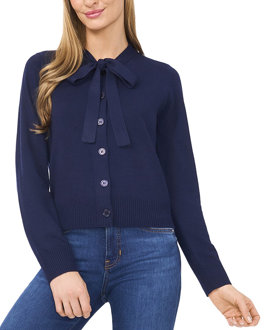 Cece Regular Fit Wool-blend Cardigan In Blue