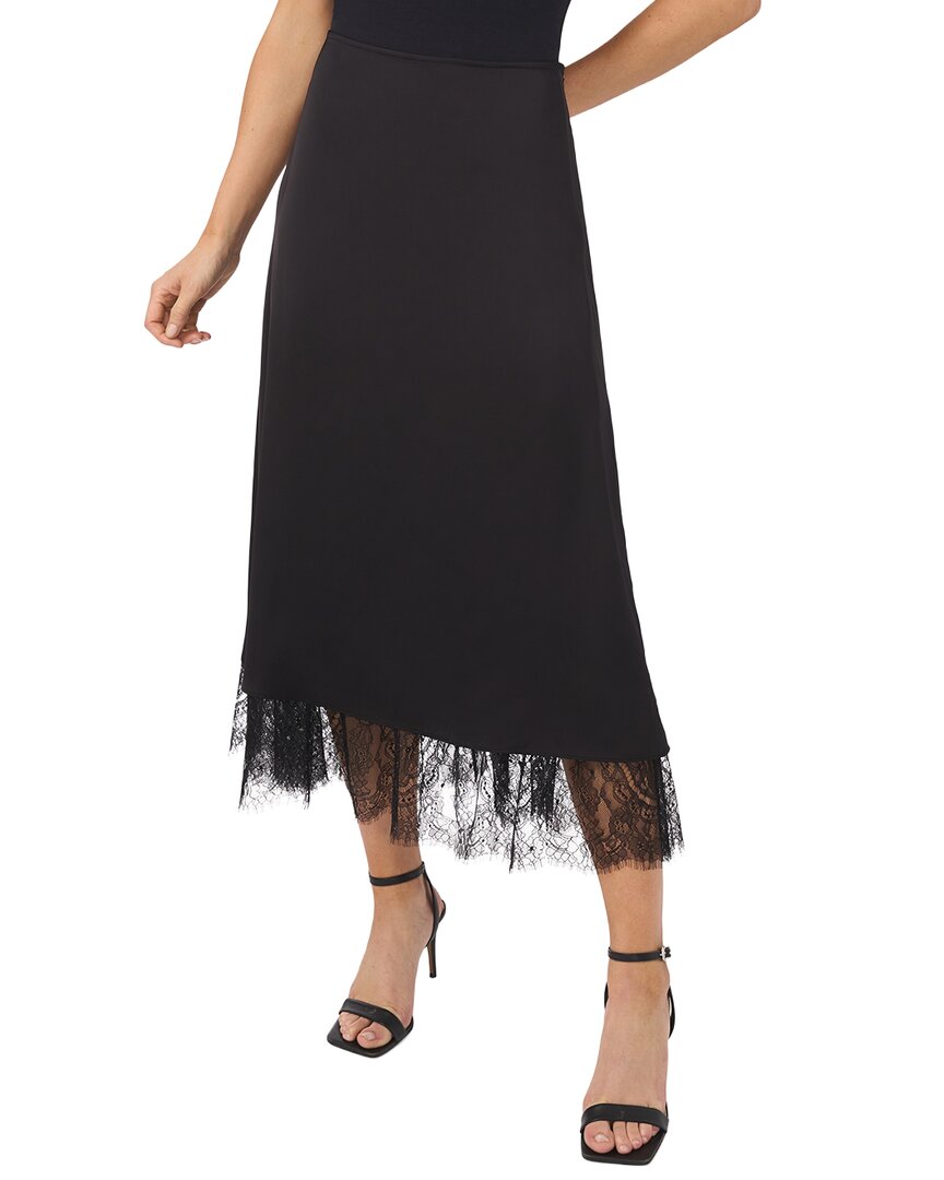 Cece Straight Midi Skirt In Black