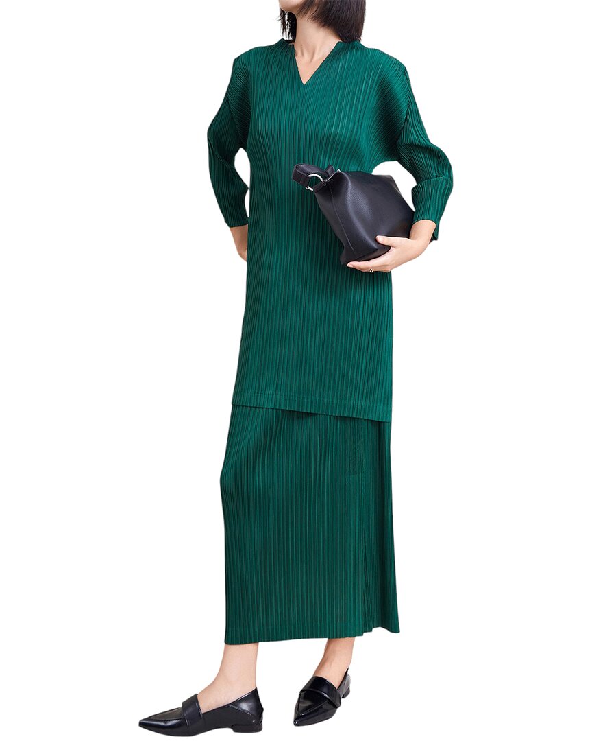 Adele Berto 2pc Top & Skirt Set In Green