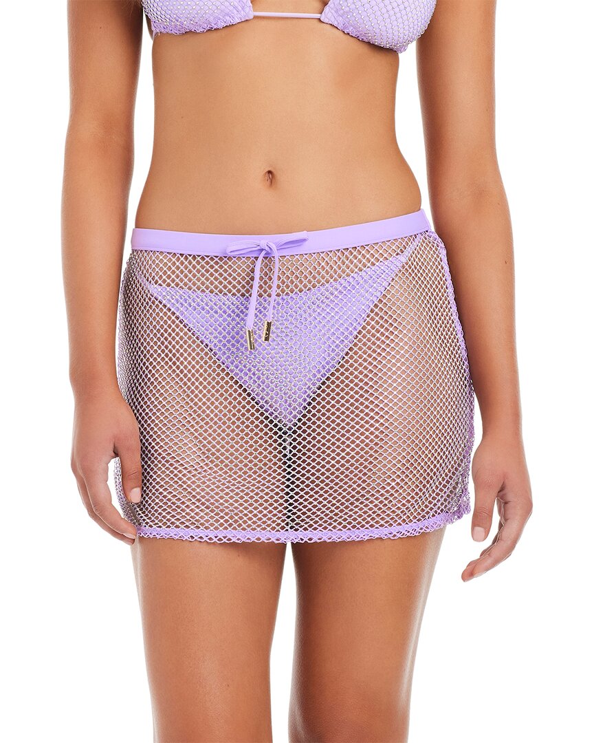 Red Carter One In A Million Mesh Netting Cover-up Skirt