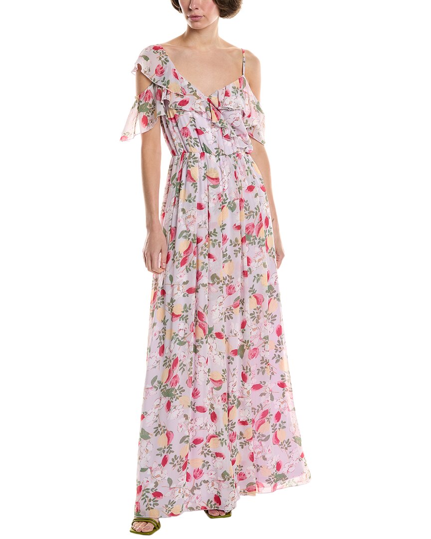 Marion Surplice Maxi Dress In Pink