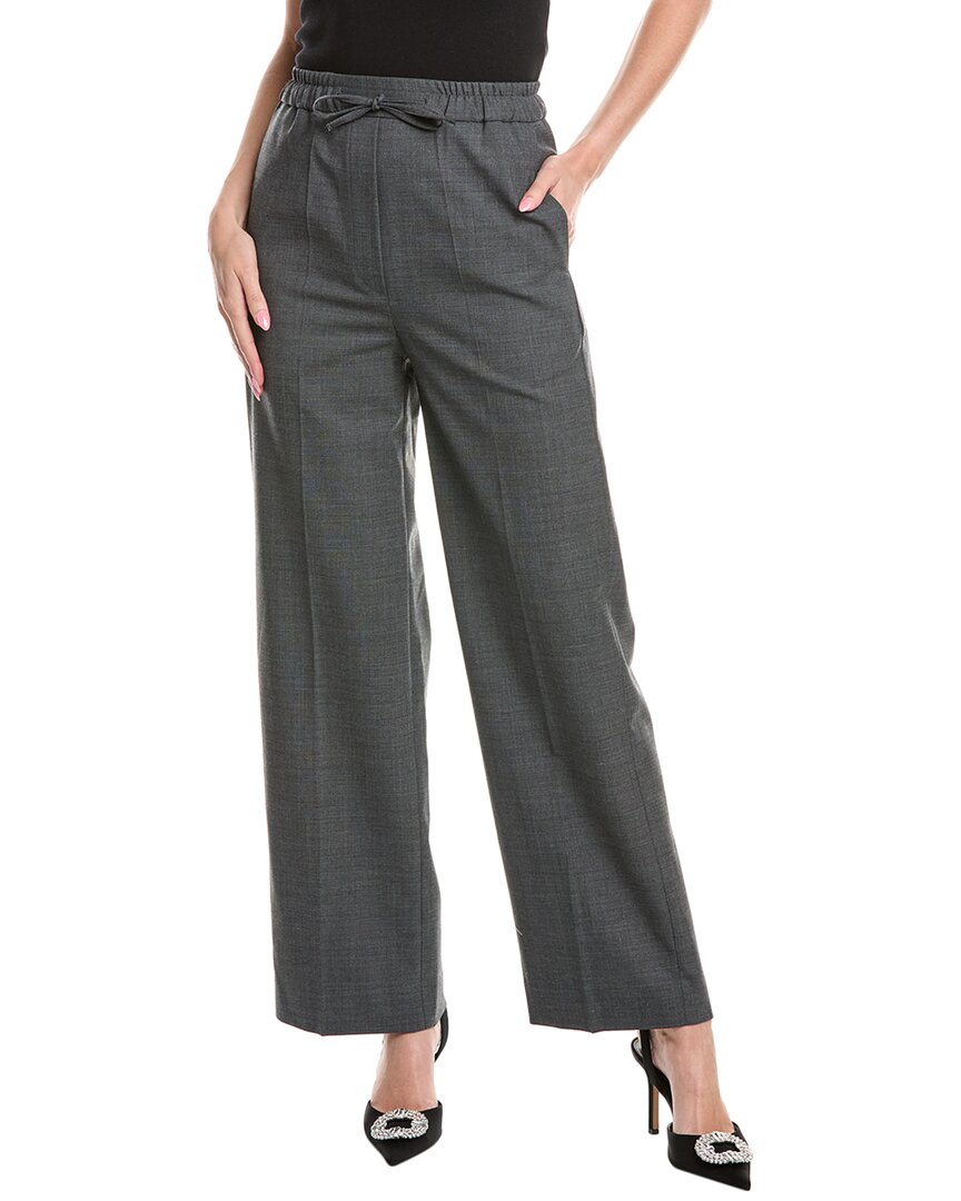 Sandro Wool-blend Pant In Gray