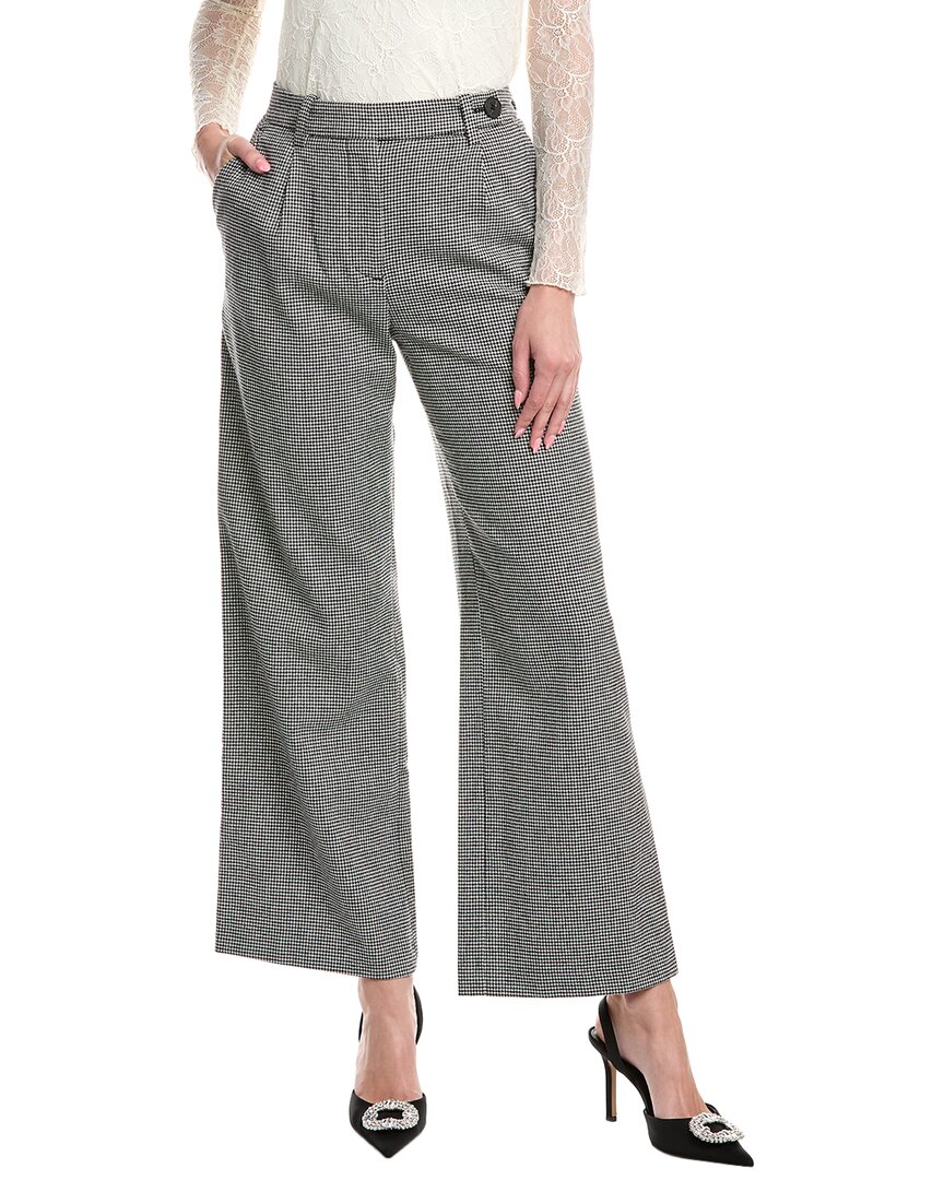 Maje Wool-blend Pant In Black
