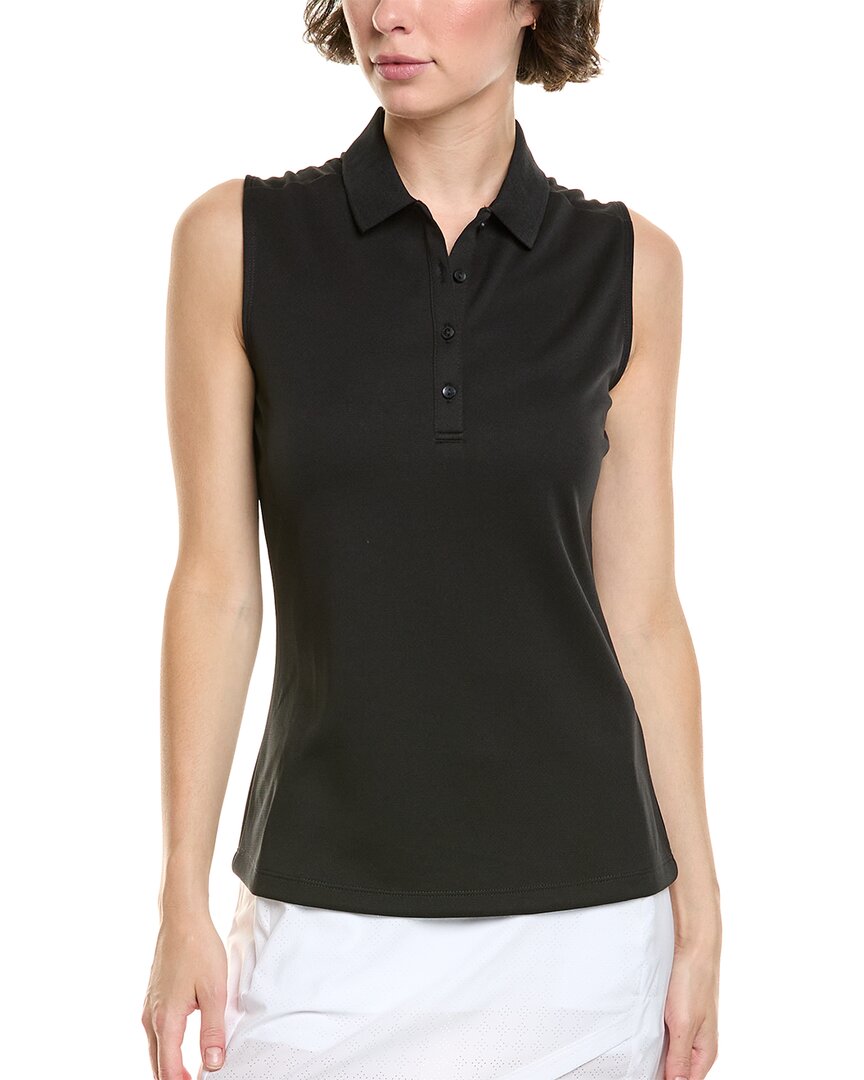Callaway Twill Knit Polo Shirt In Black