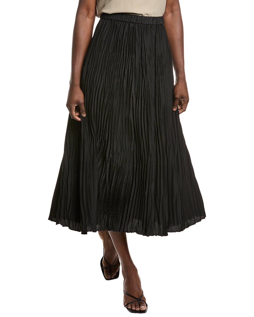 Eileen Fisher Pleated Silk Skirt
