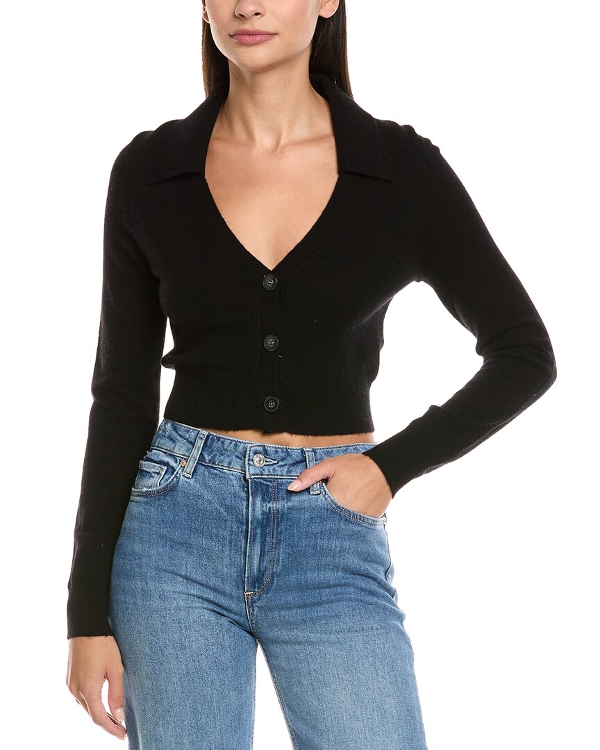 Naadam Wool & Cashmere-blend Cardigan In Black