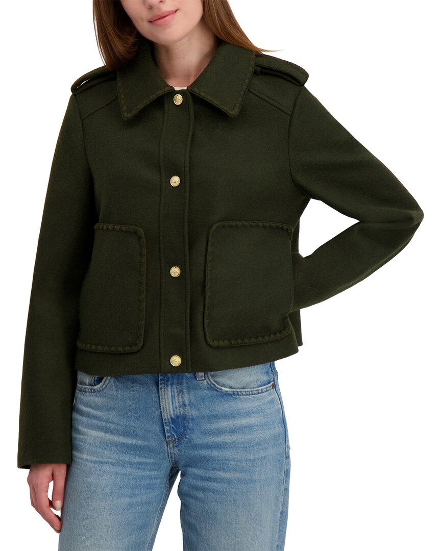 Laundry By Shelli Segal Cropped Jacket In Green