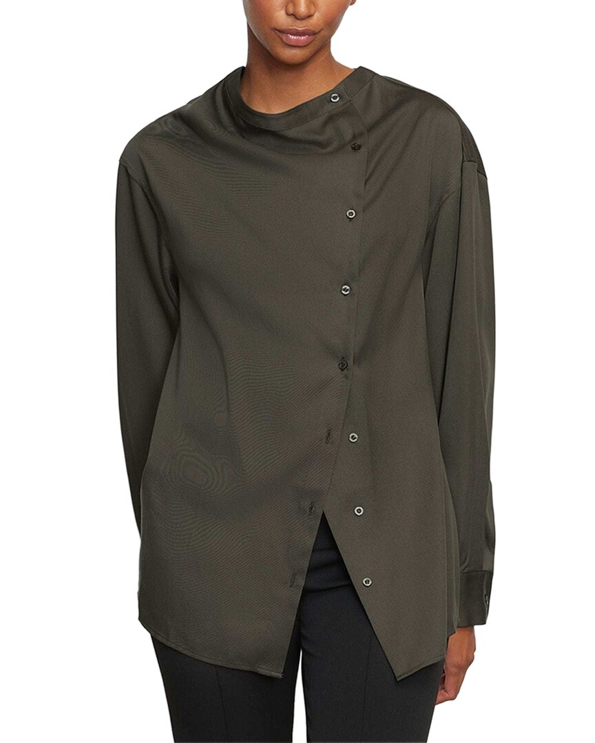 Modern Citizen Jemima Wrap-neck Tencel Blouse In Green