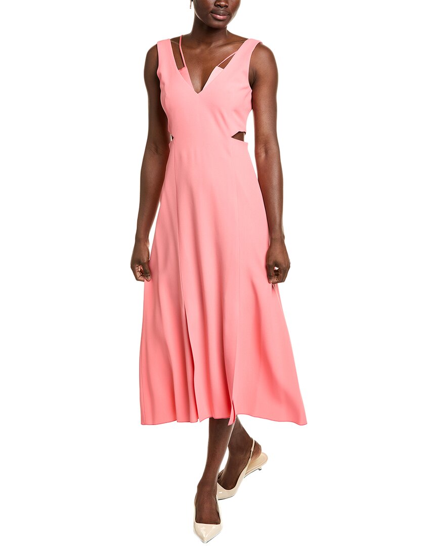 Hugo Boss Dibea Midi Dress In Pink