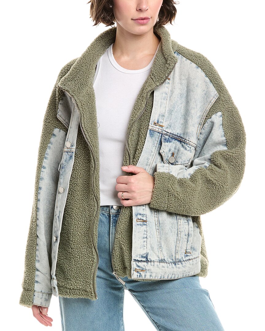 Blanknyc Blank Nyc Slumber Party Jacket In Green