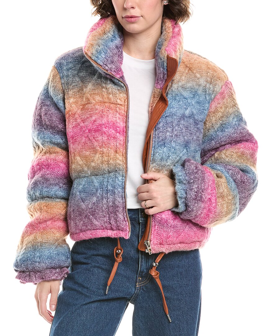 Blanknyc Blank Nyc Roll Over Wool-blend Coat In Pink