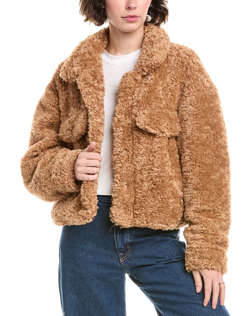 Blanknyc Blank Nyc Gingerbread Latte Coat In Brown