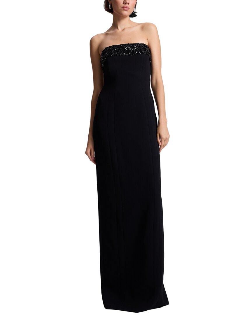 A.l.c Elizabeth Embellished Strapless Gown In Black