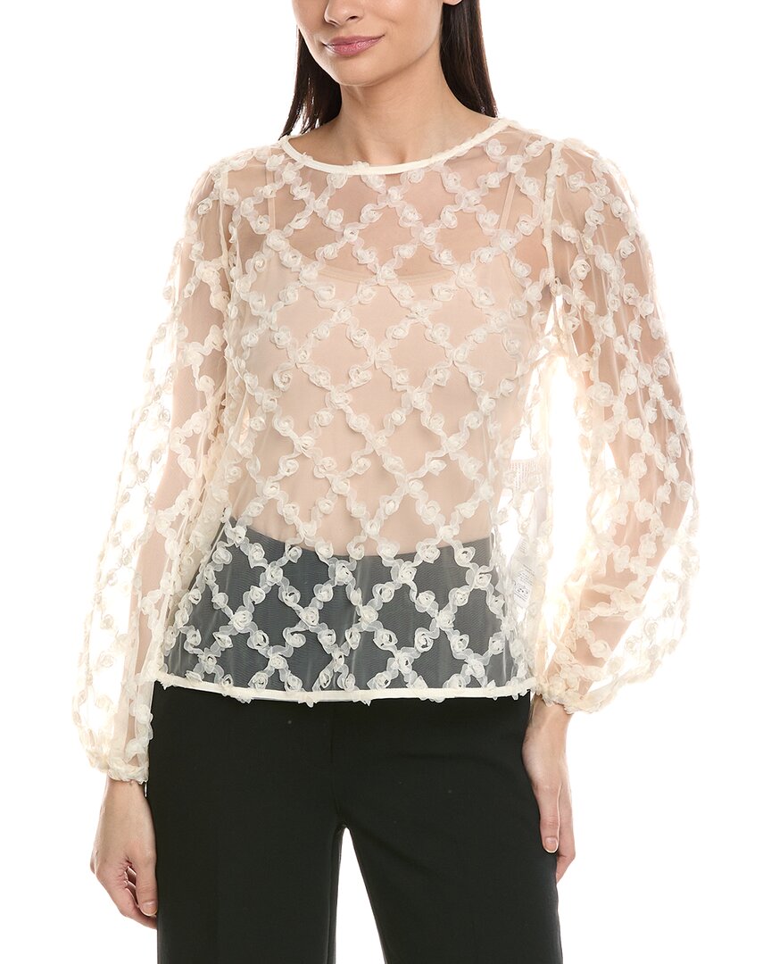 Ichi Ihelki Sheer Top In Brown
