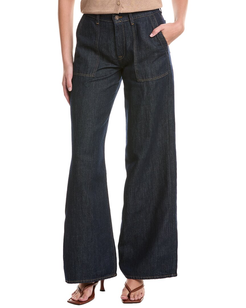 7 For All Mankind Lotta Blueberry Wide Leg Jean In Blue