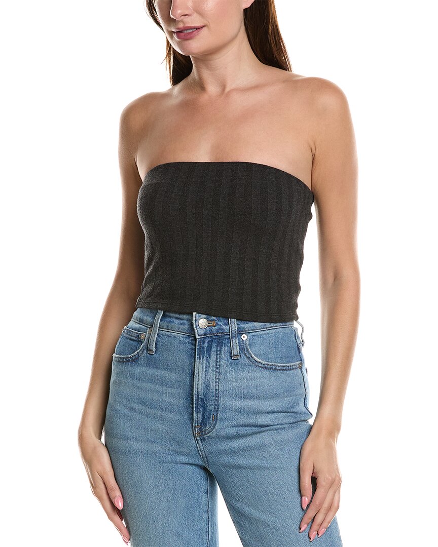 Project Social T Tetsu Textured Rib Tube Top In Black
