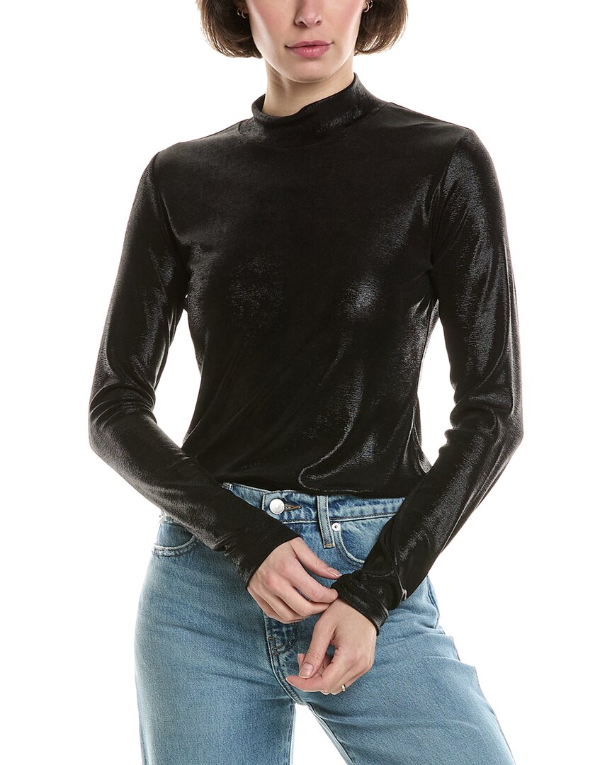 Johnny Was Jewell Mock Neck T-shirt In Black