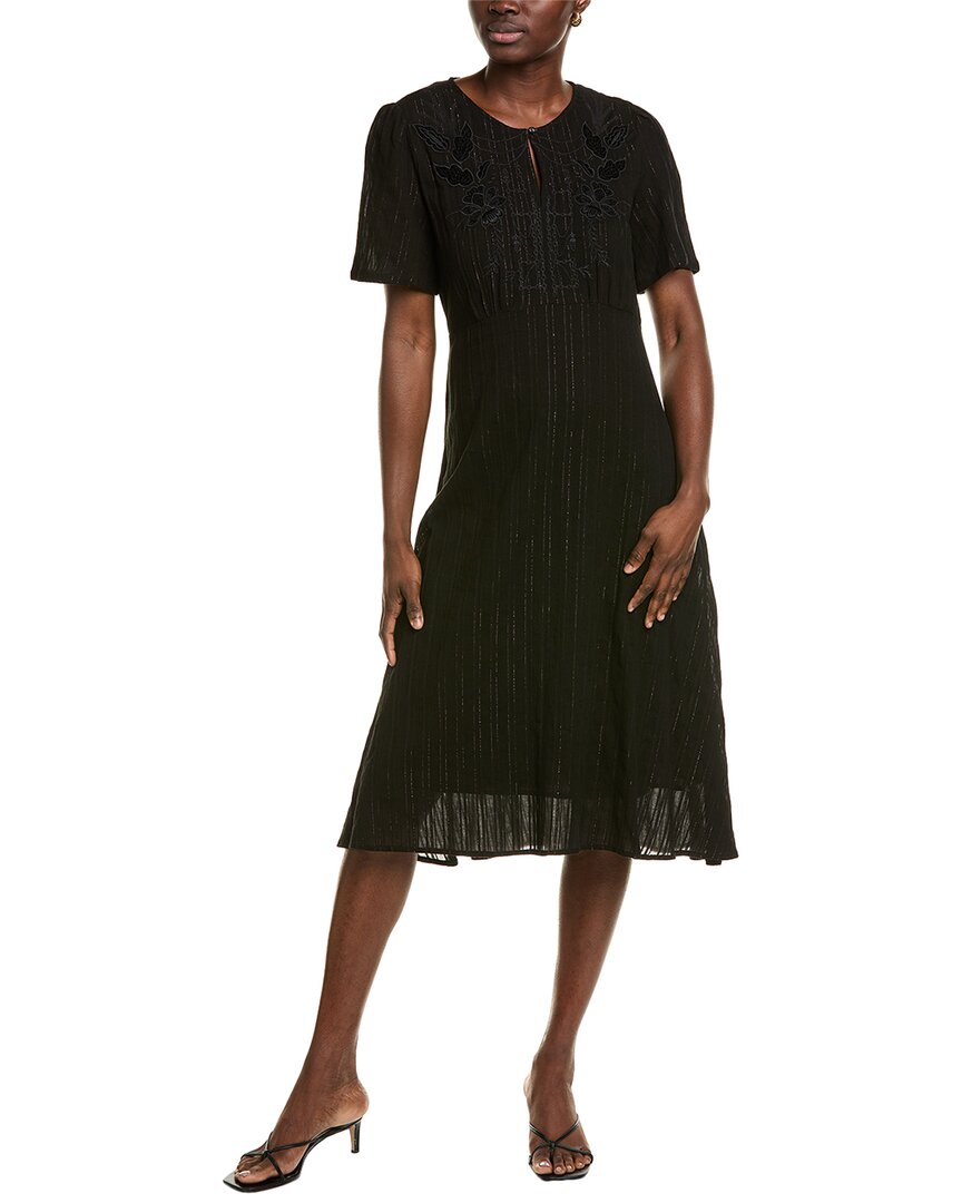 Johnny Was Calme By Mirah Midi Dress In Black